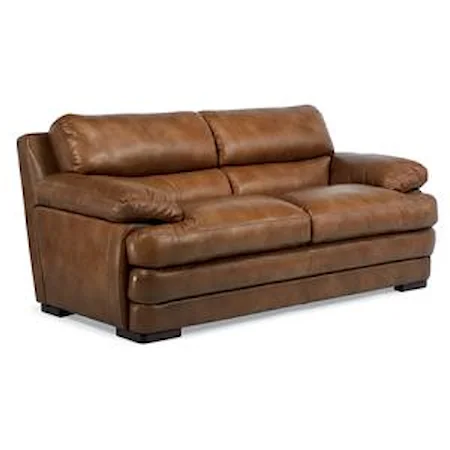 Leather Two Cushion Sofa